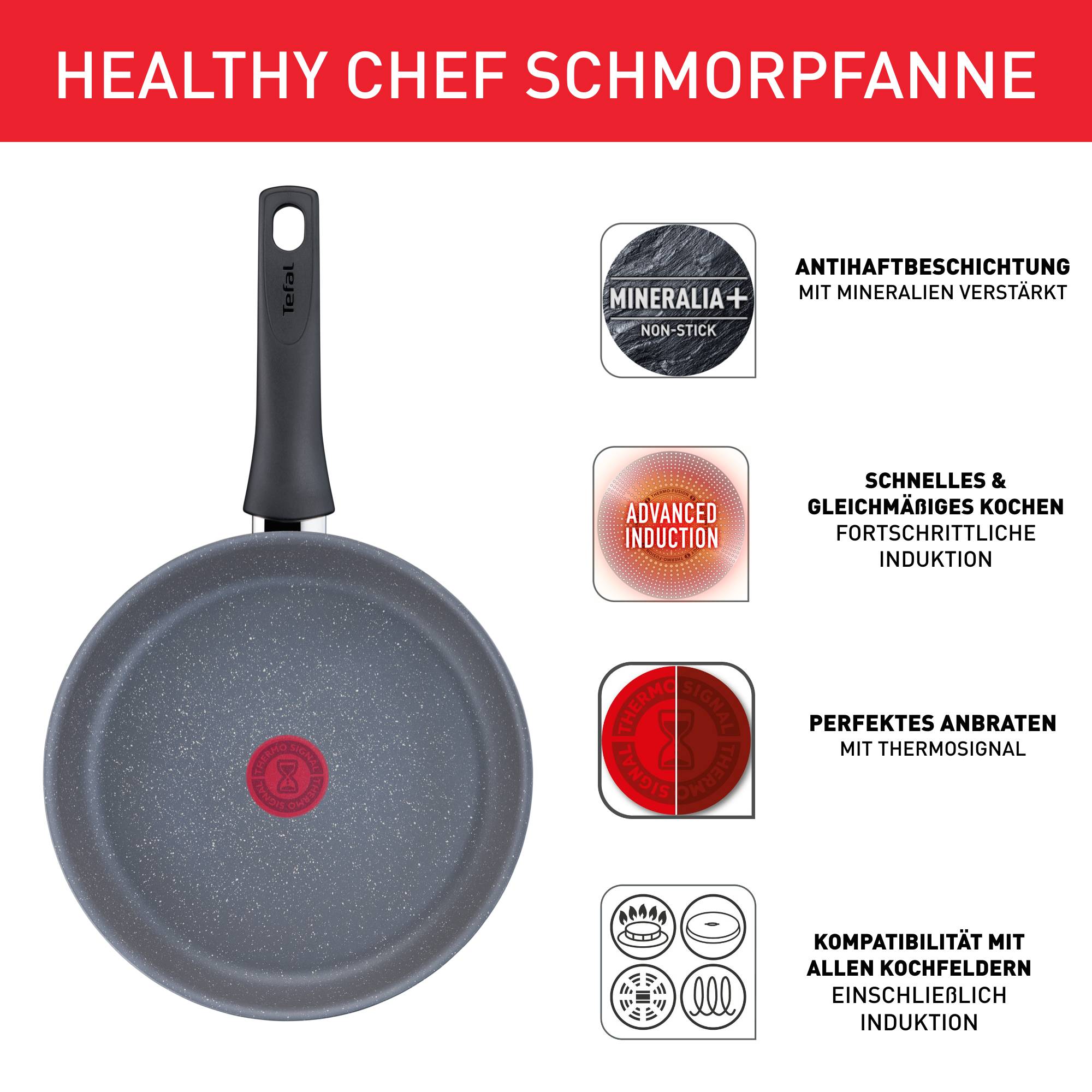 Healthy Chef Schmorpfanne 24cm G15032