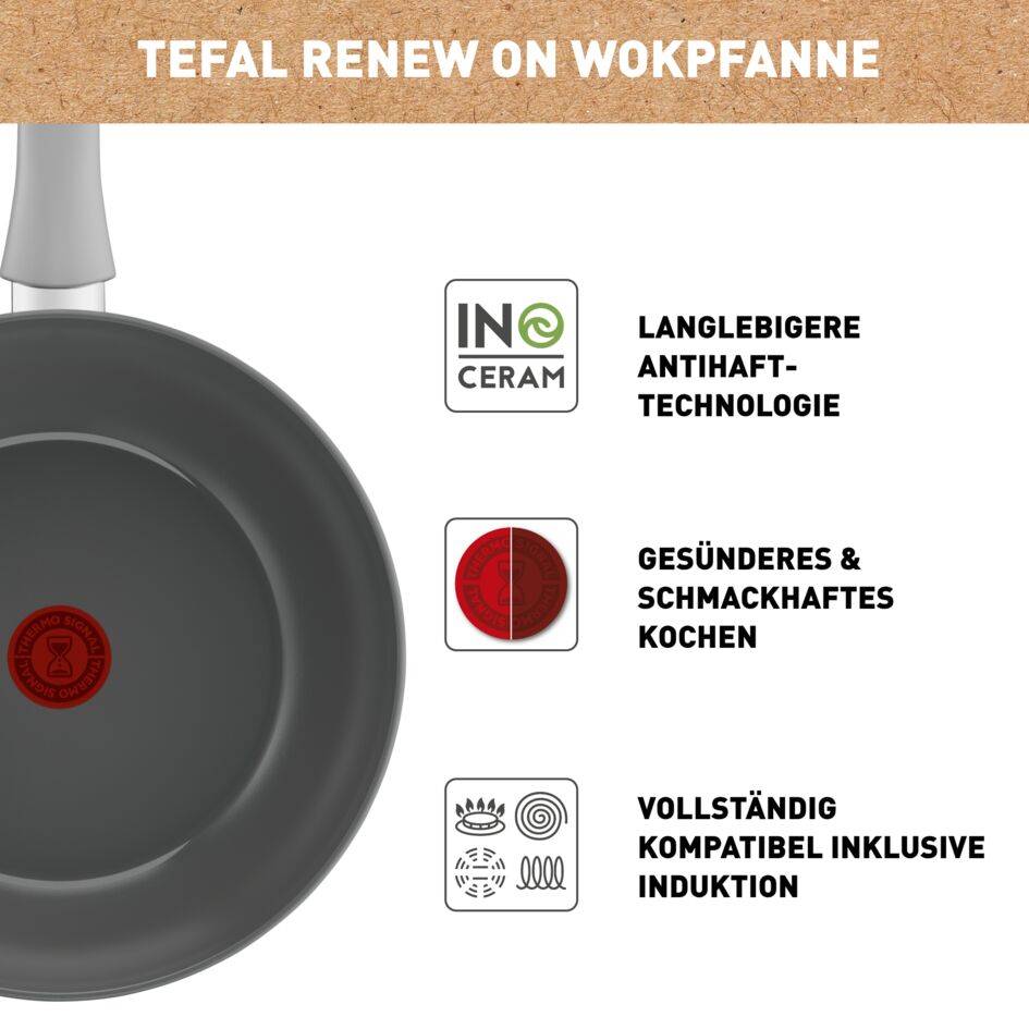 Renew On Keramik-Wokpfanne 28cm C42719