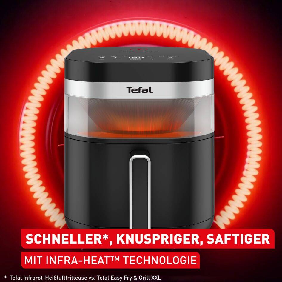 Infra Heat™ Easy Fry, Heißluftfritteuse, knusprige Ergebnisse 