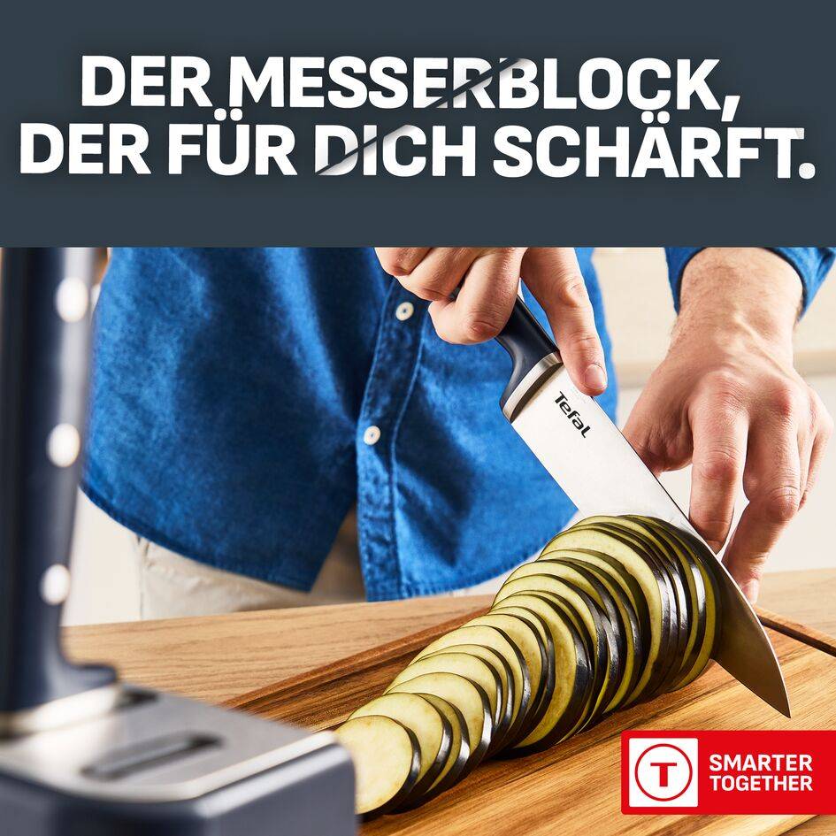 EverSharp Pro 5-teiliges Messer-Set mit selbstschärfendem Messerblock K297S6