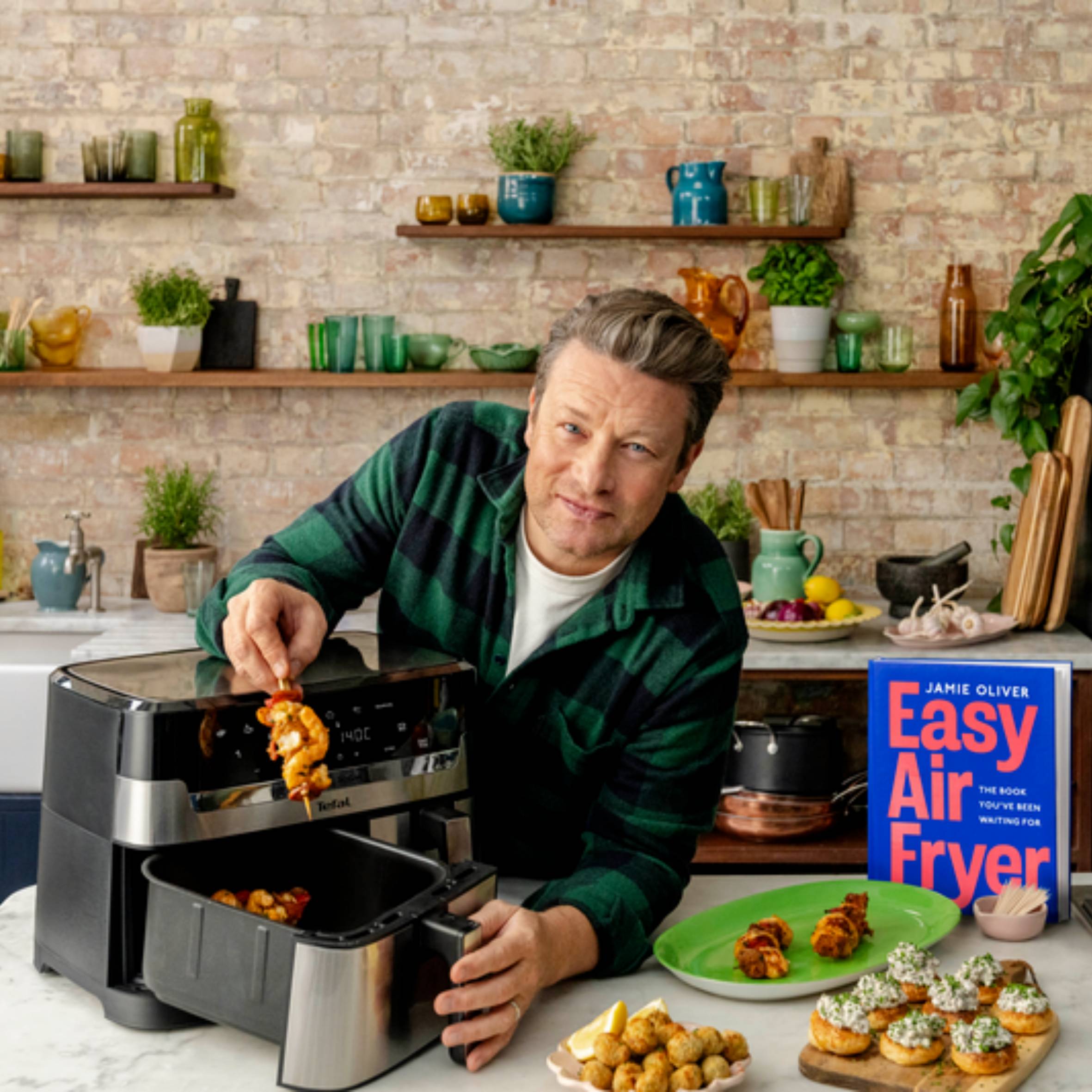 Jamie Oliver by Tefal Dual Drawer Heißluftfritteuse, 8,3 l/2,2 kg Schubladen