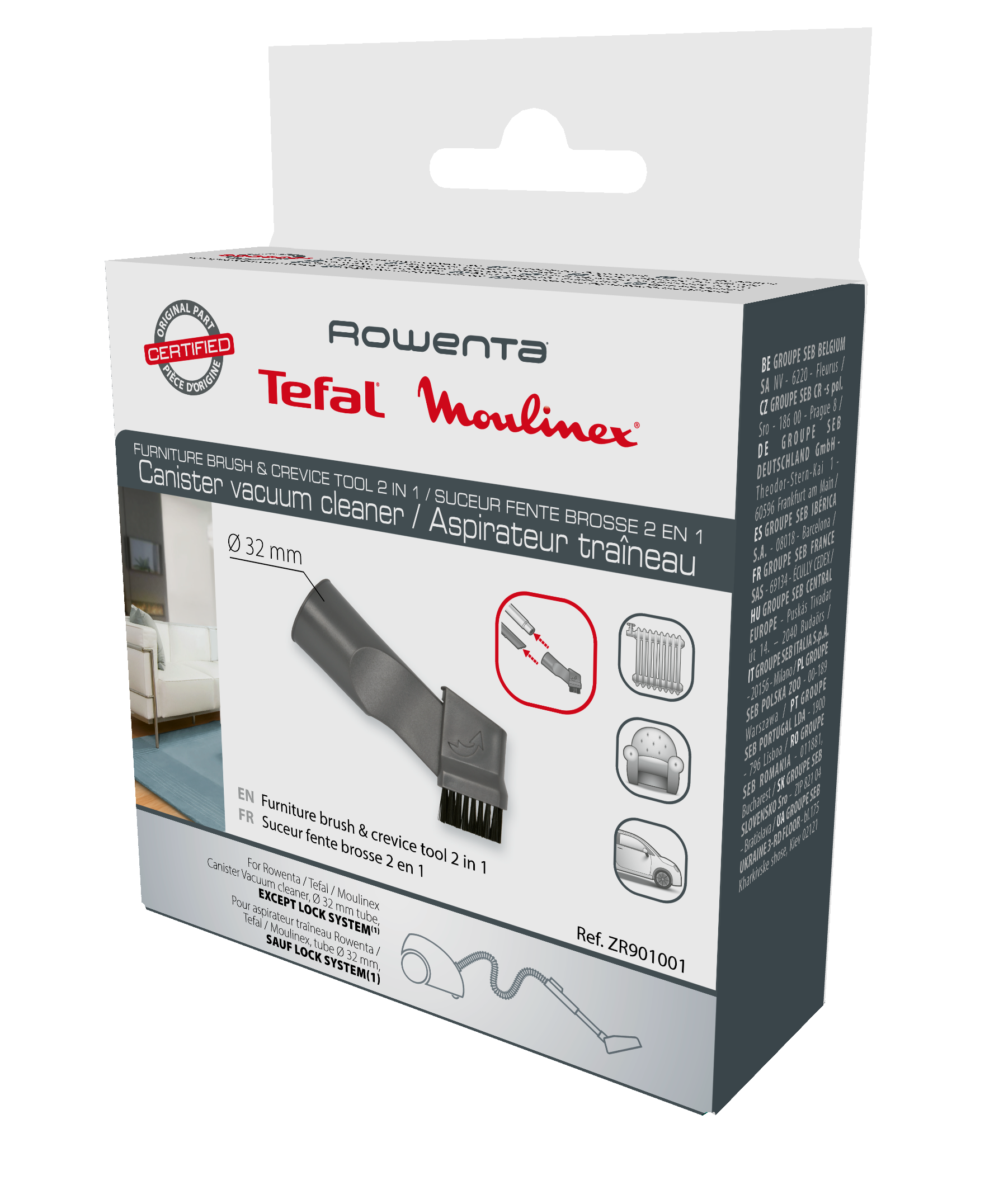 Lange Düse + Bürste 2-in-1-Design ZR901001