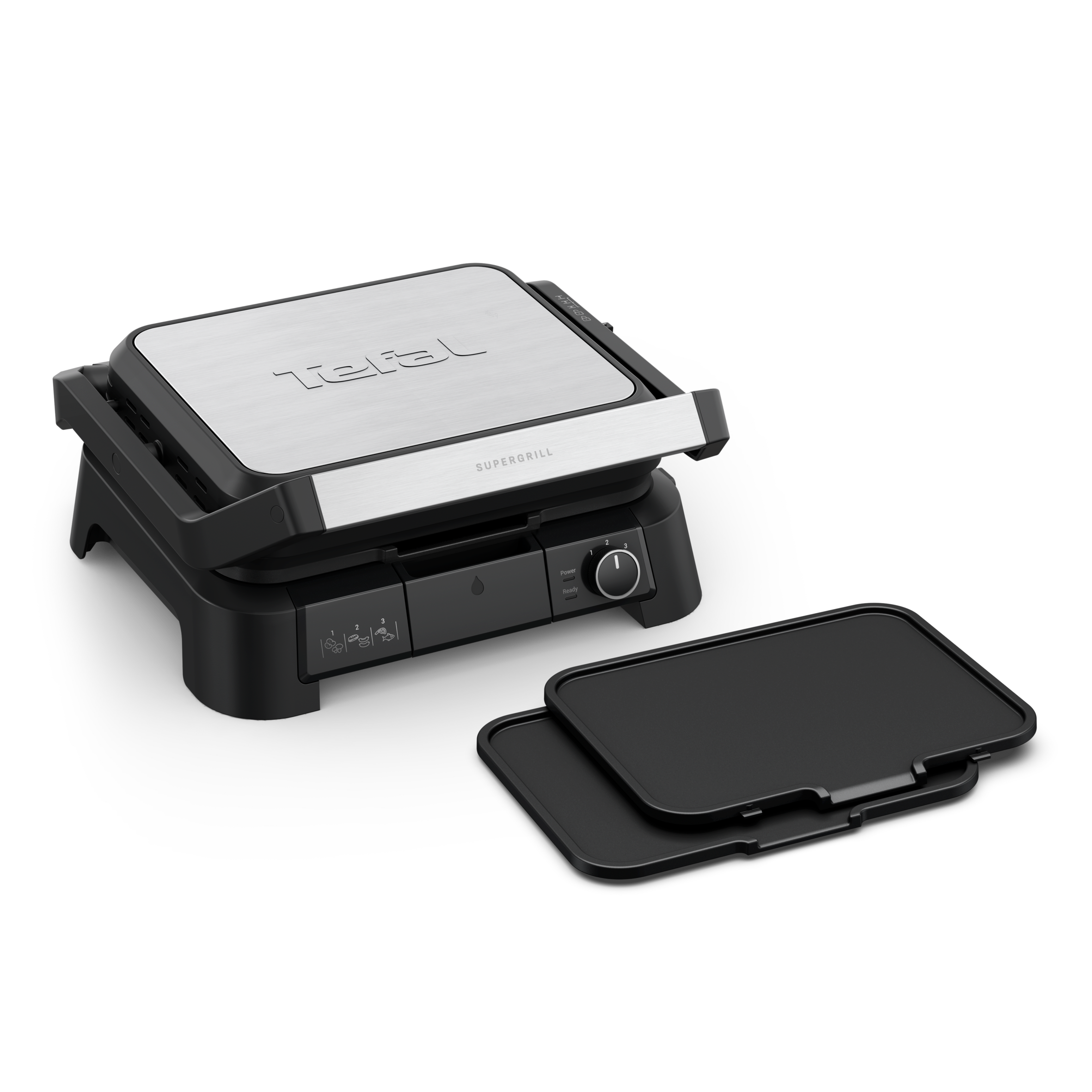 SuperGrill 4in1, Kontaktgrill, Barbecue- & Ofenposition, Plancha