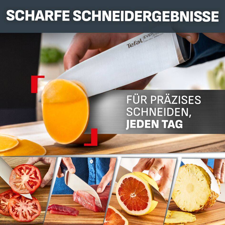 EverSharp Pro 5-teiliges Messer-Set mit selbstschärfendem Messerblock K297S6