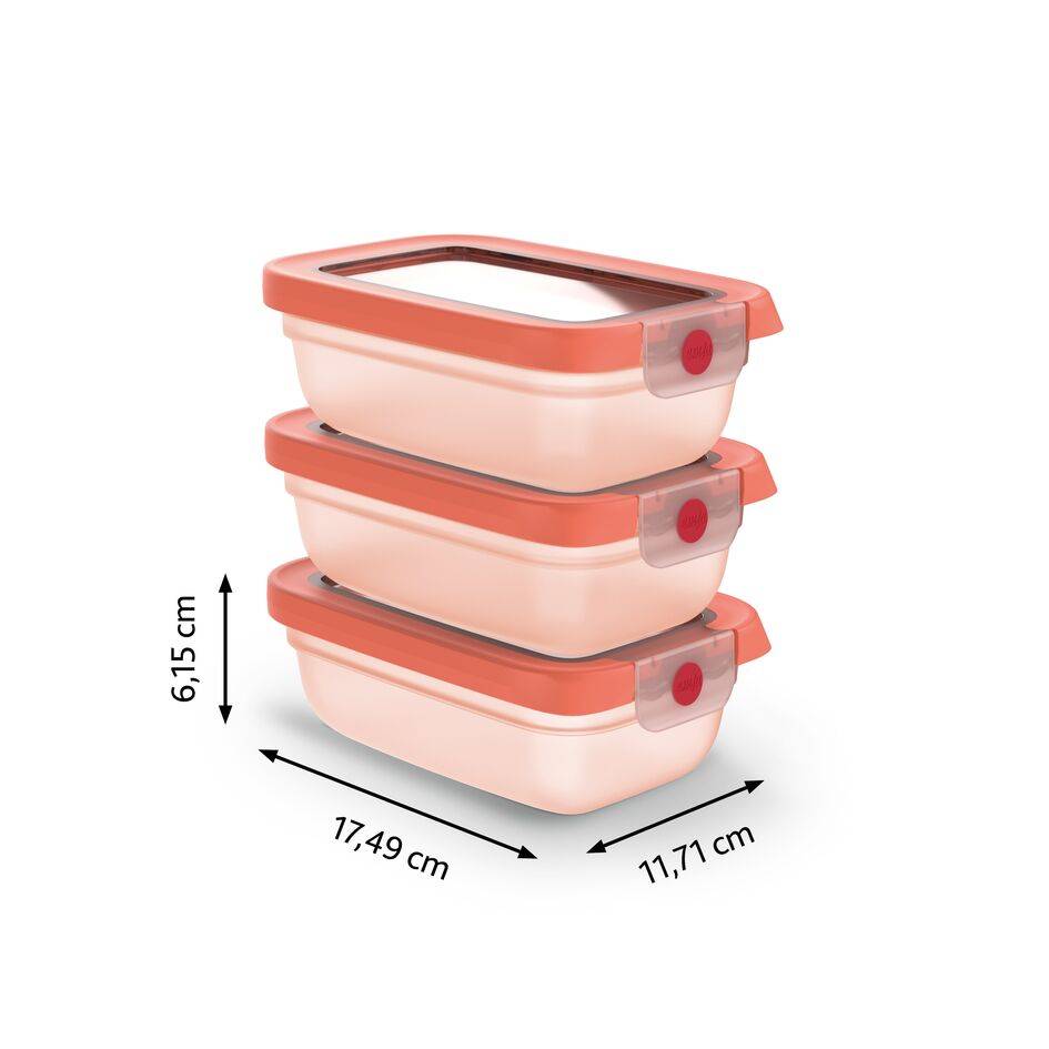 oneClick Frischhaltedosen 3-teiliges Set (3x 0,5 L) N12316 