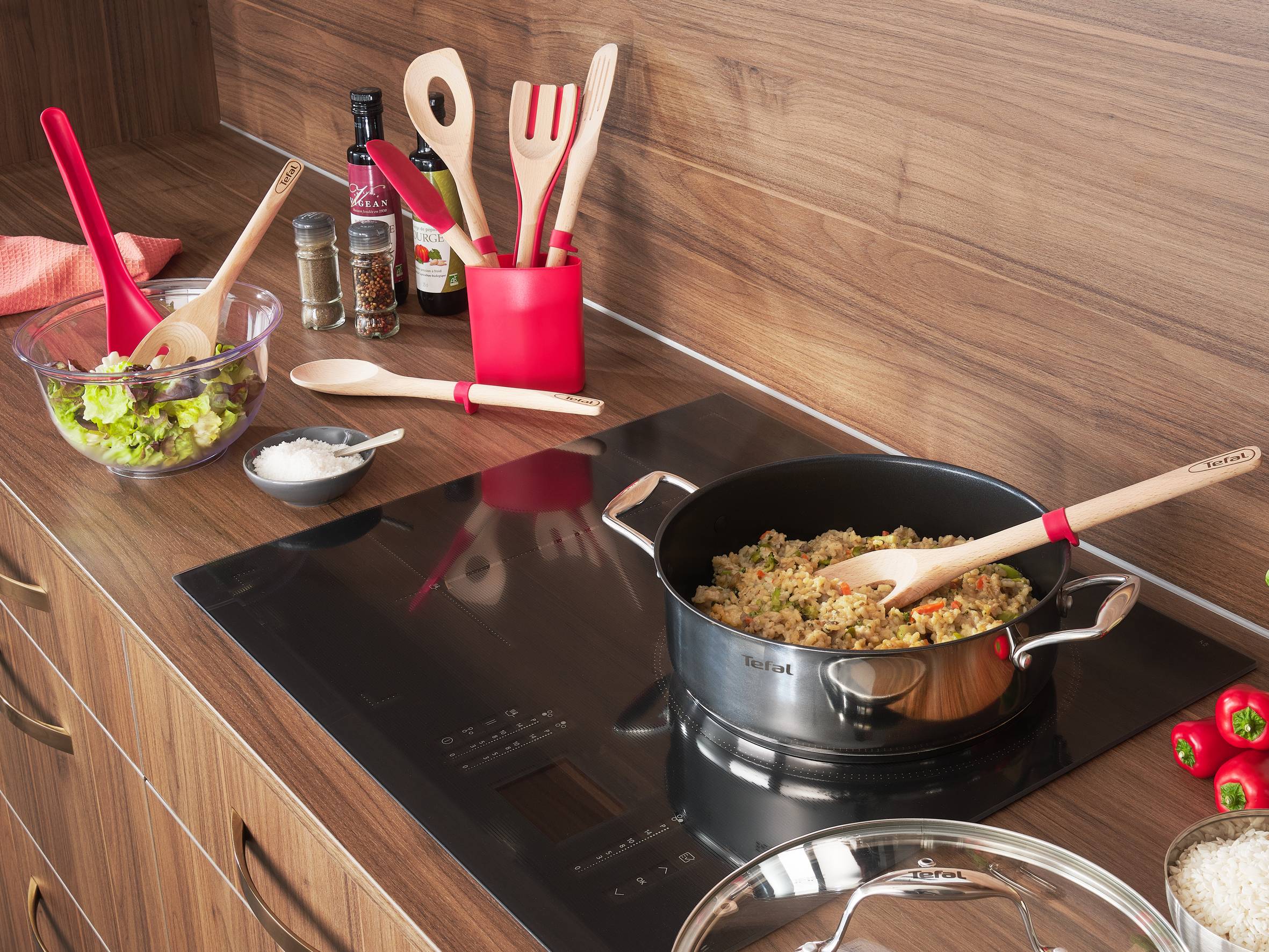 Ingenio Holz-Bratwender mit Schlitzen 32 cm K23033