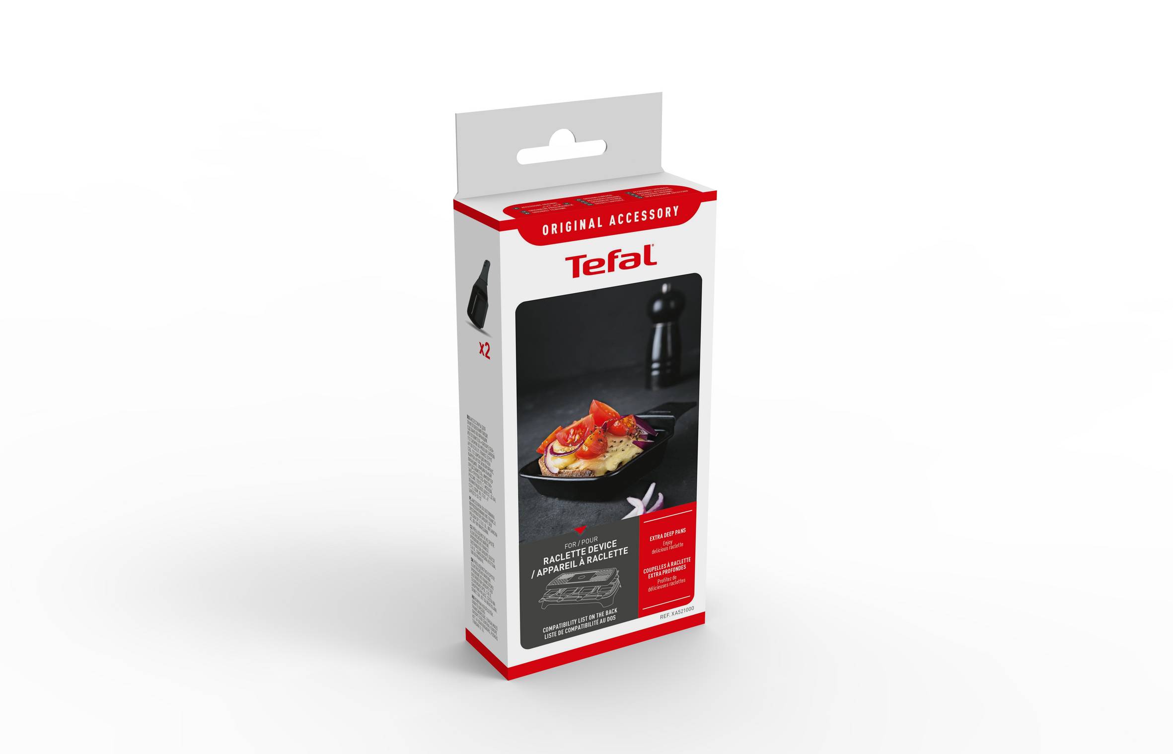 2 extra tiefe Raclette-Pfännchen XA521000