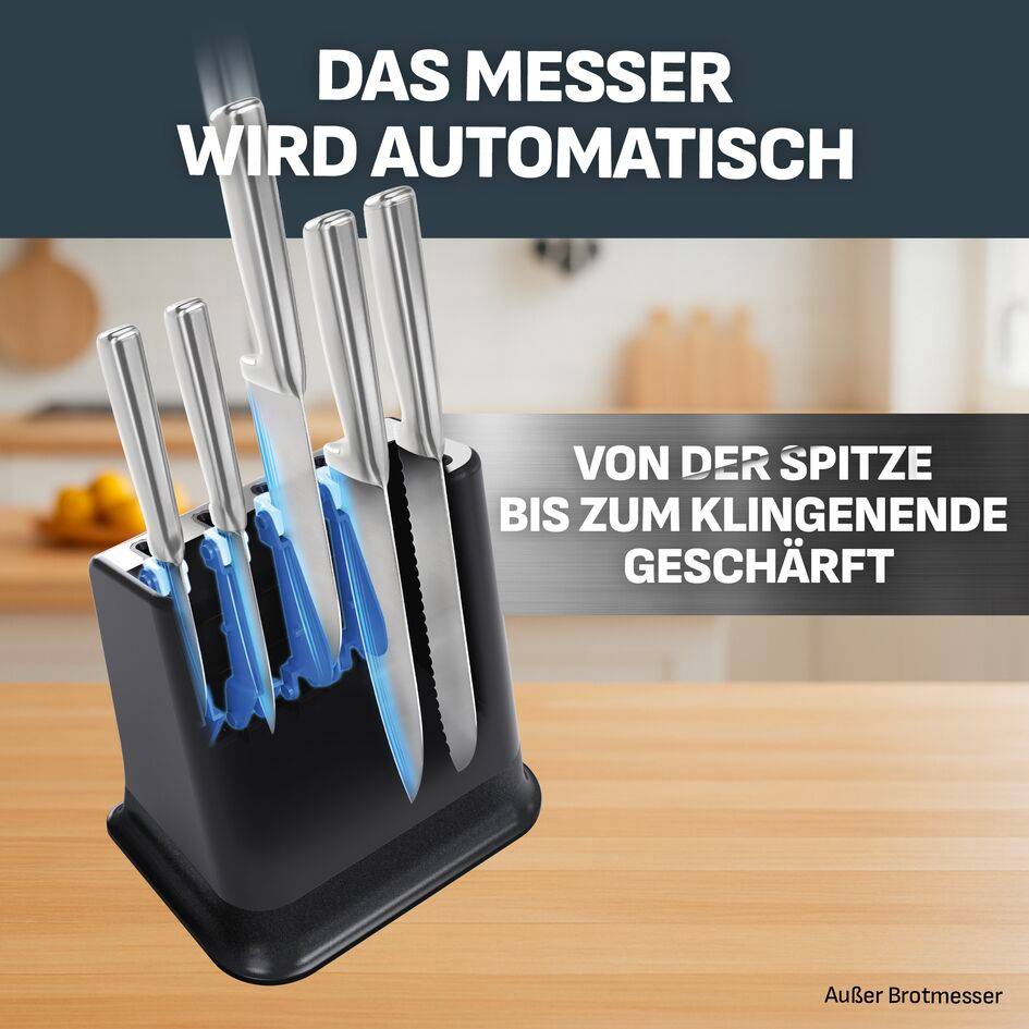EverSharp Pro 6-teiliges Messer-Set mit selbstschärfendem Messerblock K2977S