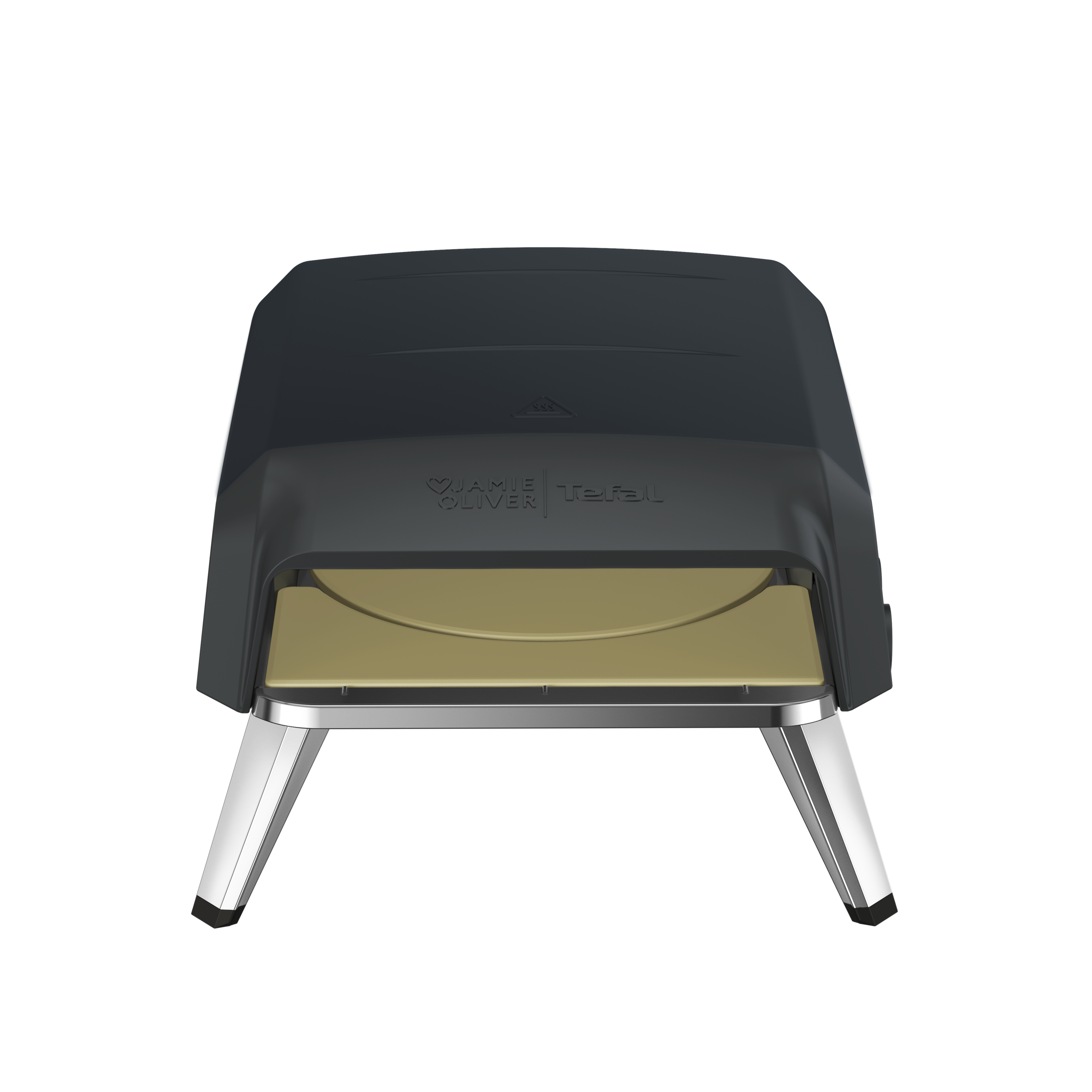 Jamie Oliver by Tefal Pizzaofen für Zuhause, Gas-Pizzaofen, 360° drehbarer Pizzastein