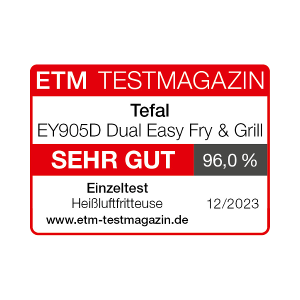 Dual Easy Fry & Grill 8,3 L Edelstahl Heißluftfritteuse EY905D