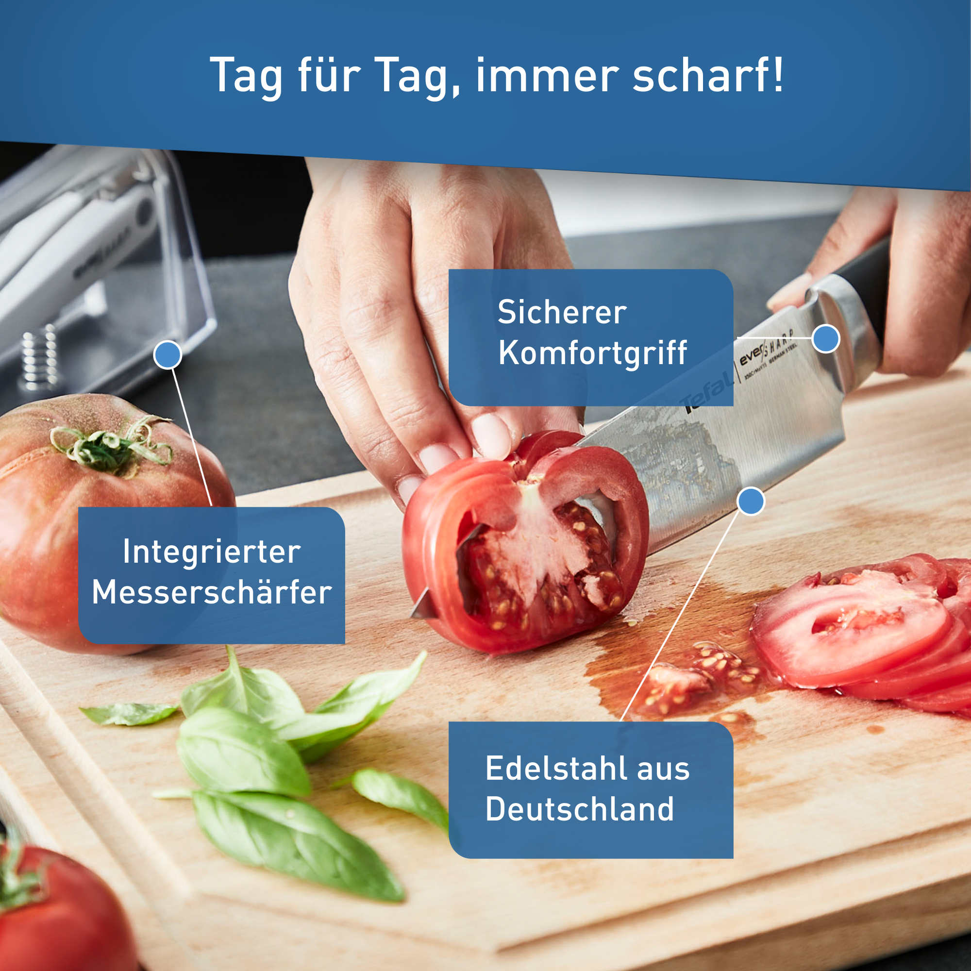 Ever Sharp Messer 16,5 cm + Schärfer K25690