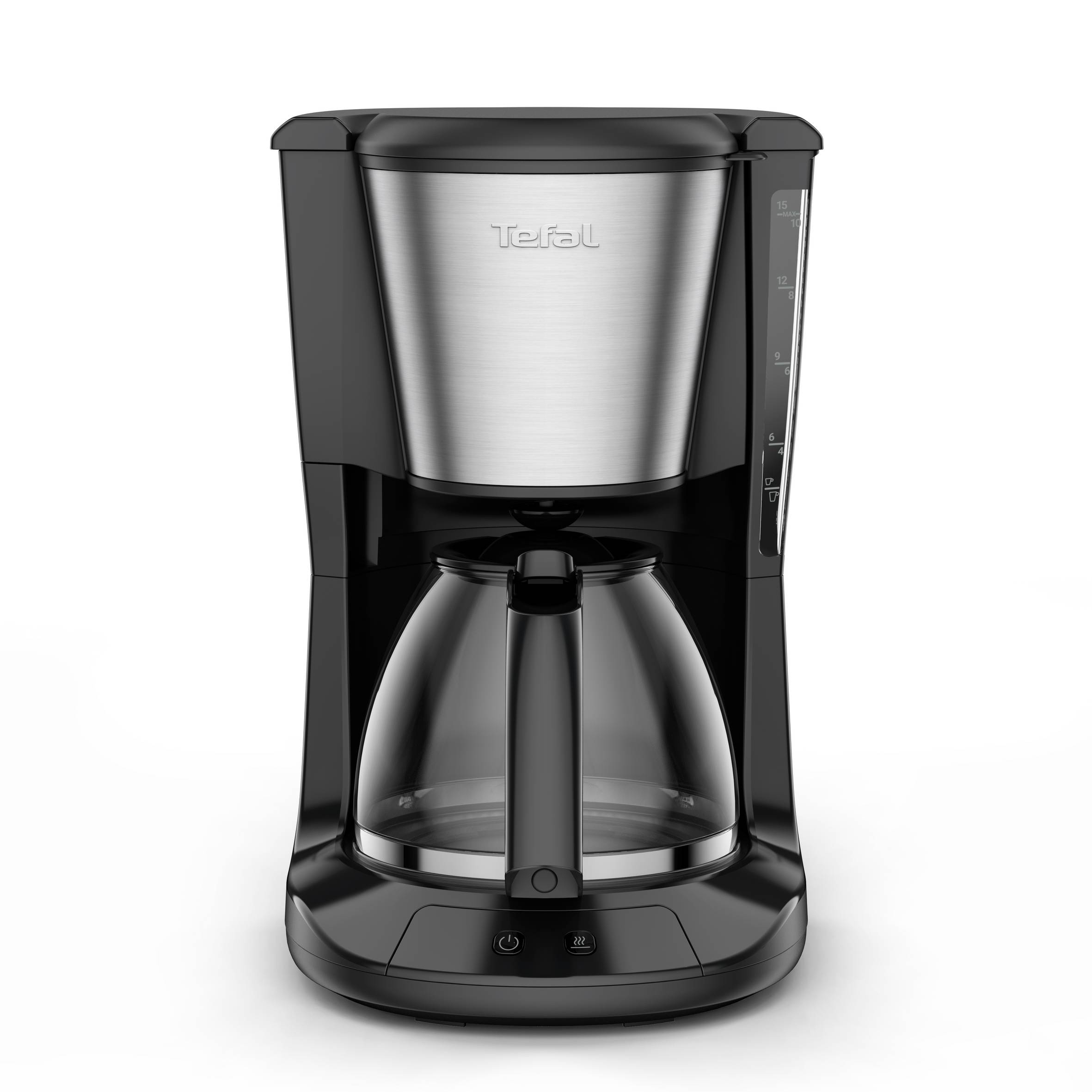 Subito, Filterkaffeemaschine, Optionale Warmhaltefunktion, Permanenter Filter, Schwarz und Edelstahl