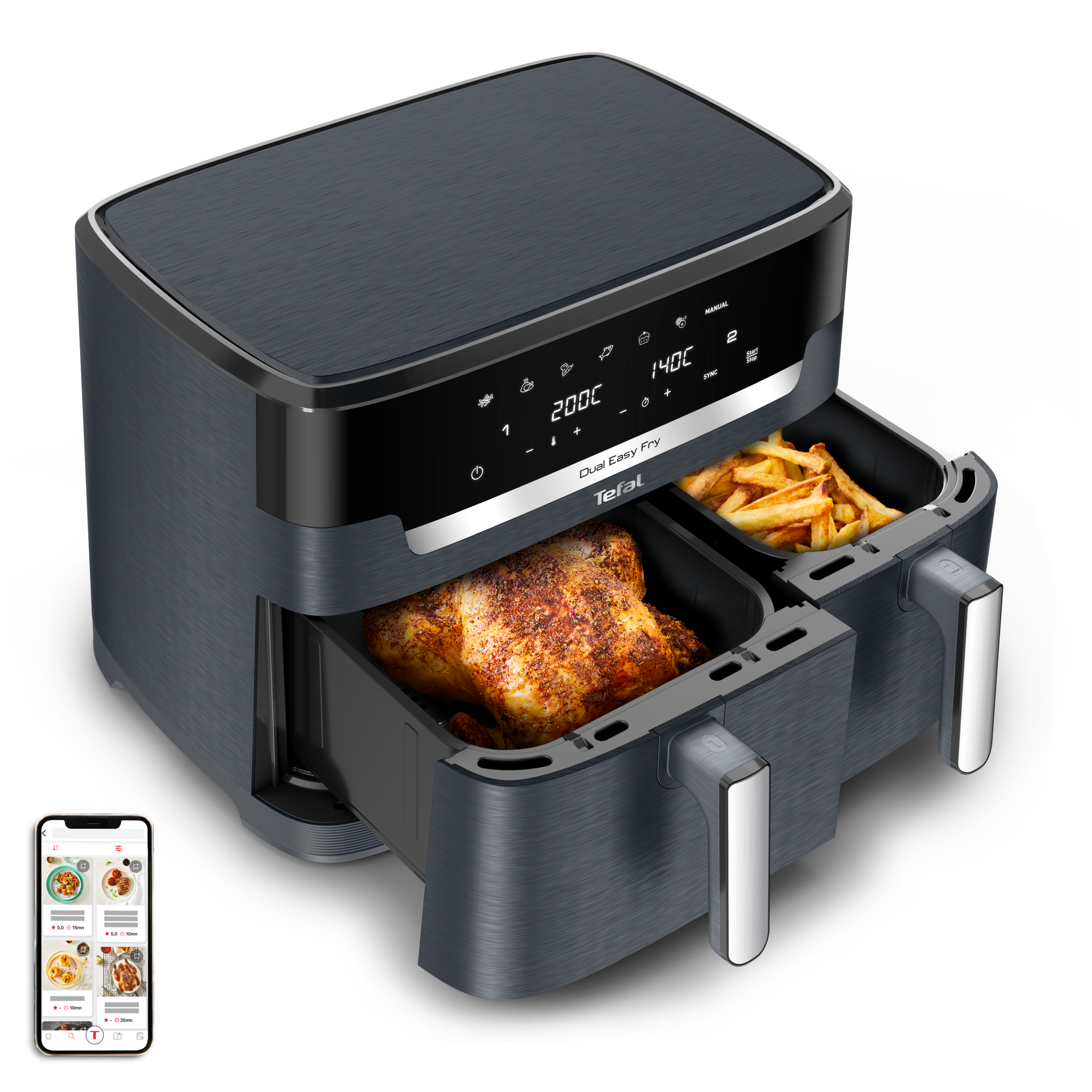 XXL Dual Easy Fry 11 L Heißluftfritteuse EY942B