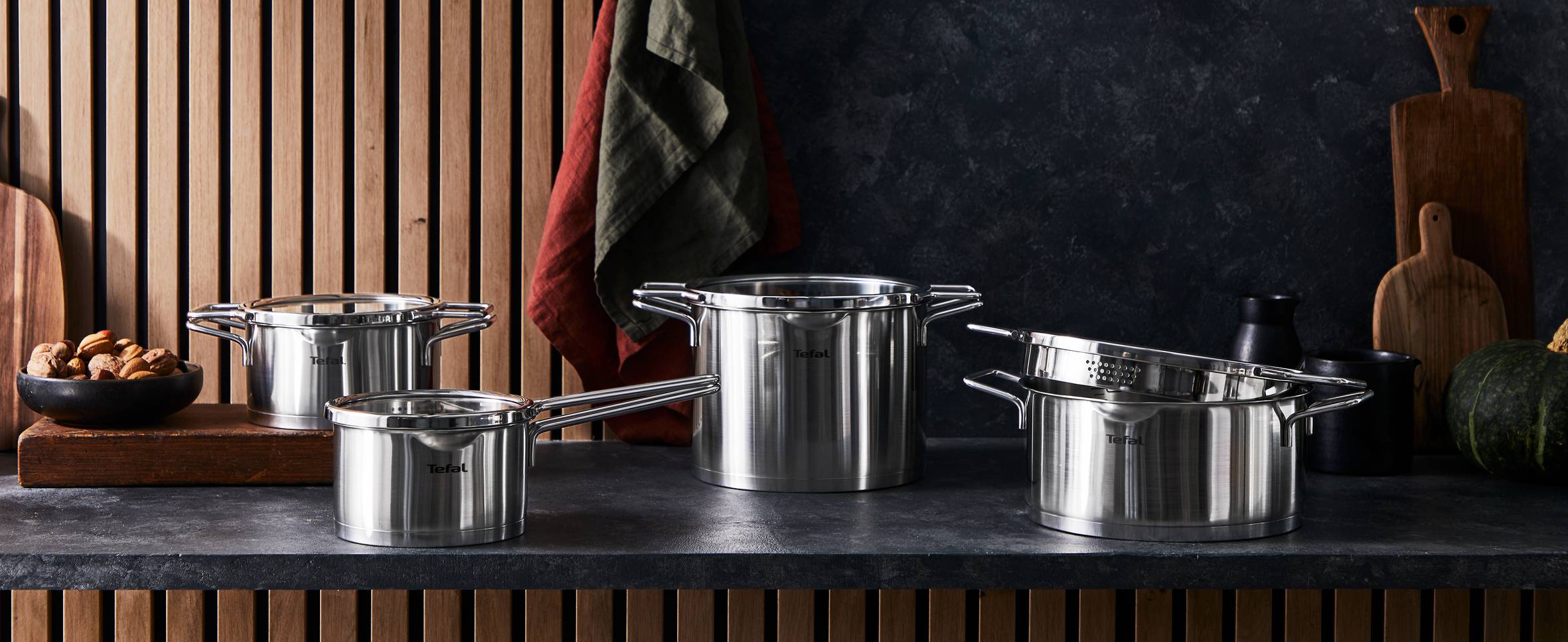 Tefal Nordica Edelstahl Kochtöpfe