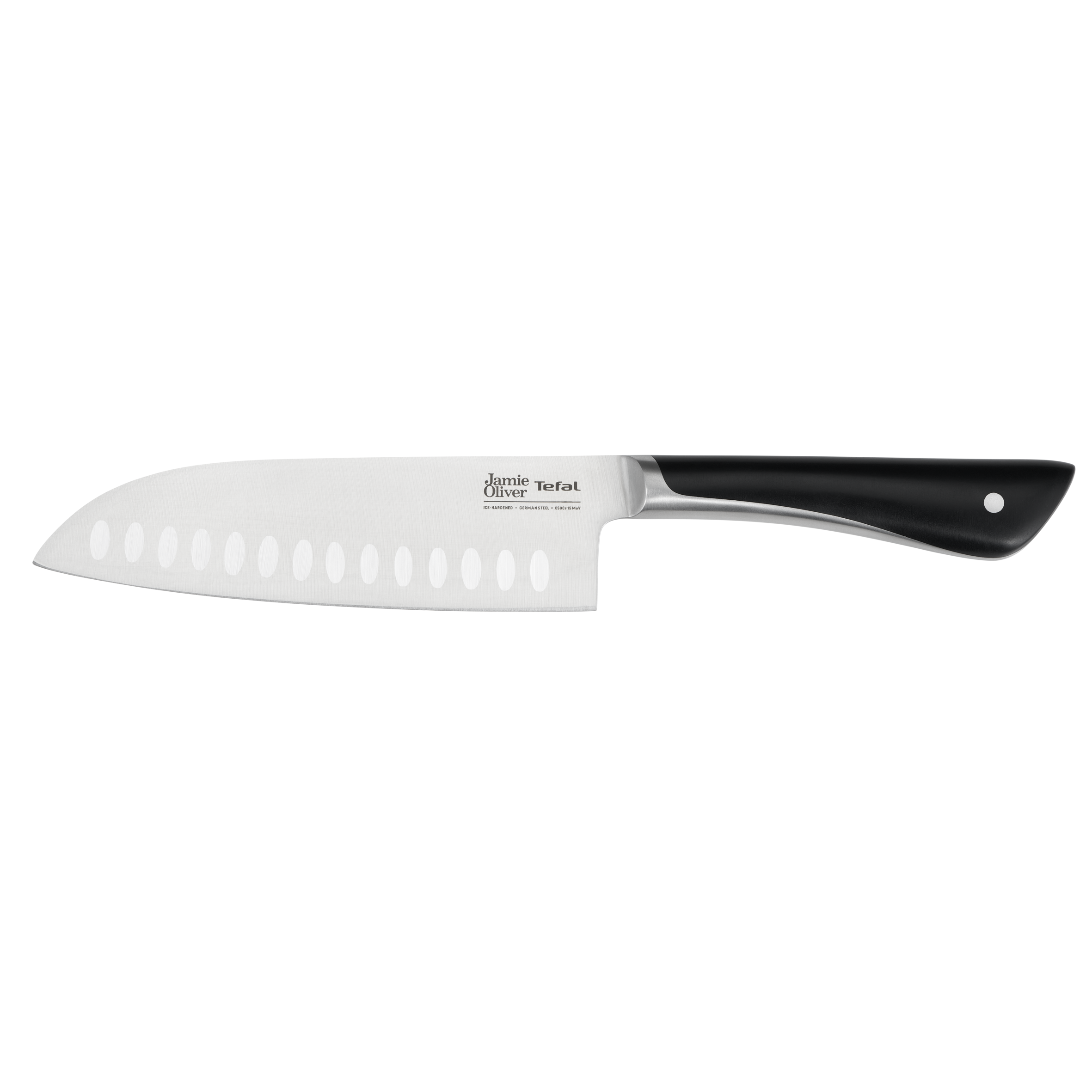 Jamie Oliver 6-tlg. Messerblock (Koch-, Santoku-, Brot-, Fleisch-, Universal- und Schälmesser + Block) K267S7