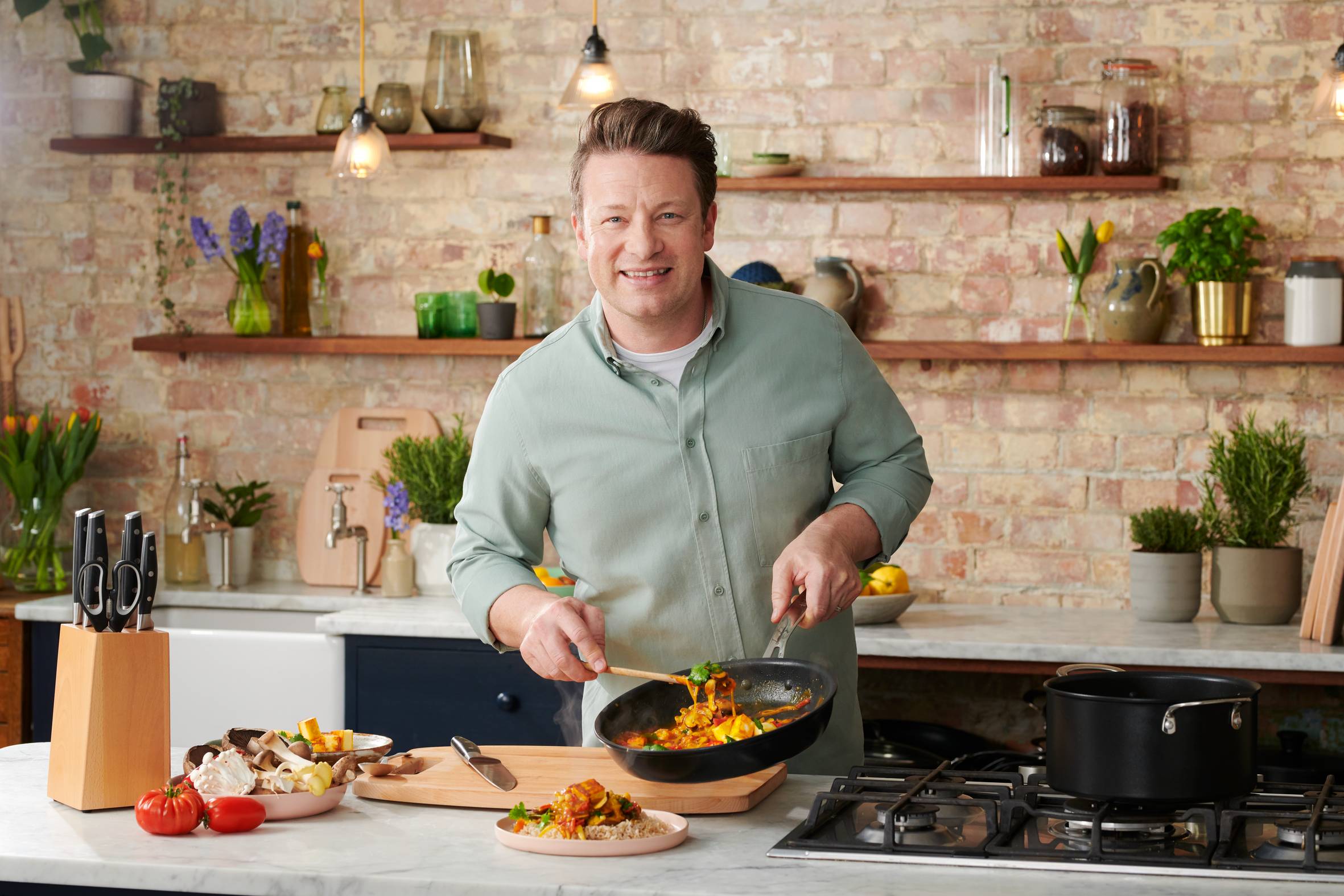Jamie Oliver by Tefal Home Cook Alu-Servierpfanne 30cm, E01475
