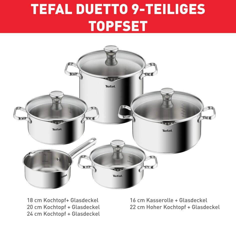 Duetto 9-teiliges Topfset A705S9