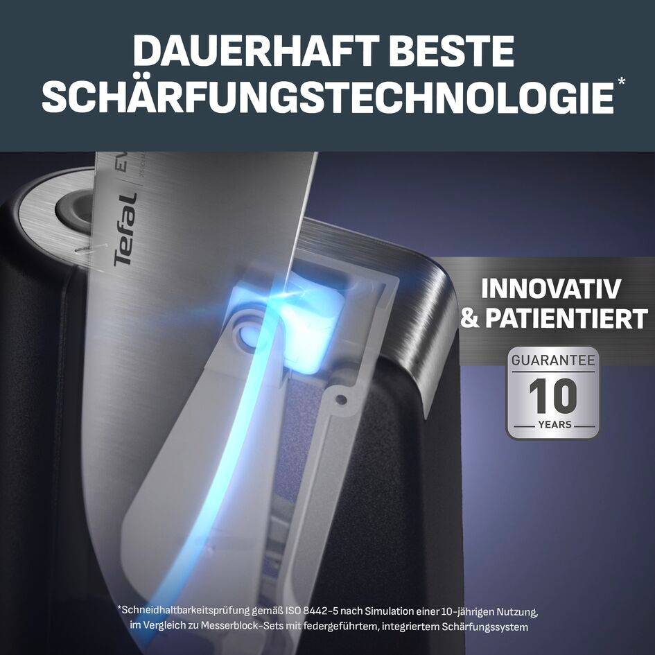 EverSharp Pro 6-teiliges Messer-Set mit selbstschärfendem Messerblock K2977S