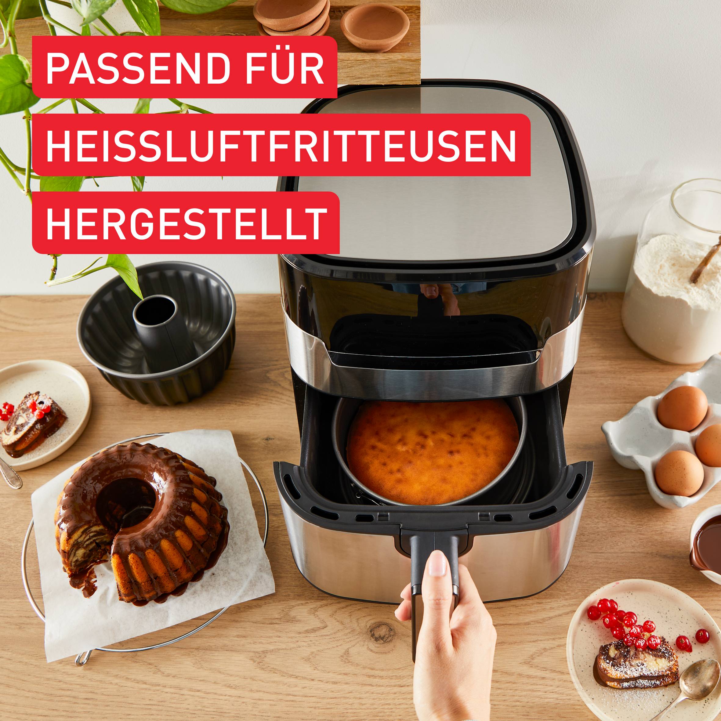 Backformen-Set 2 tlg. für die Heißluftfritteuse J176S204