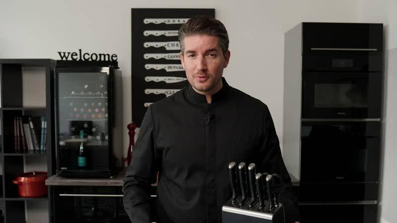 EverSharp Pro Kochmesser 16,5 cm mit selbstschärfendem Messerblock K297S2