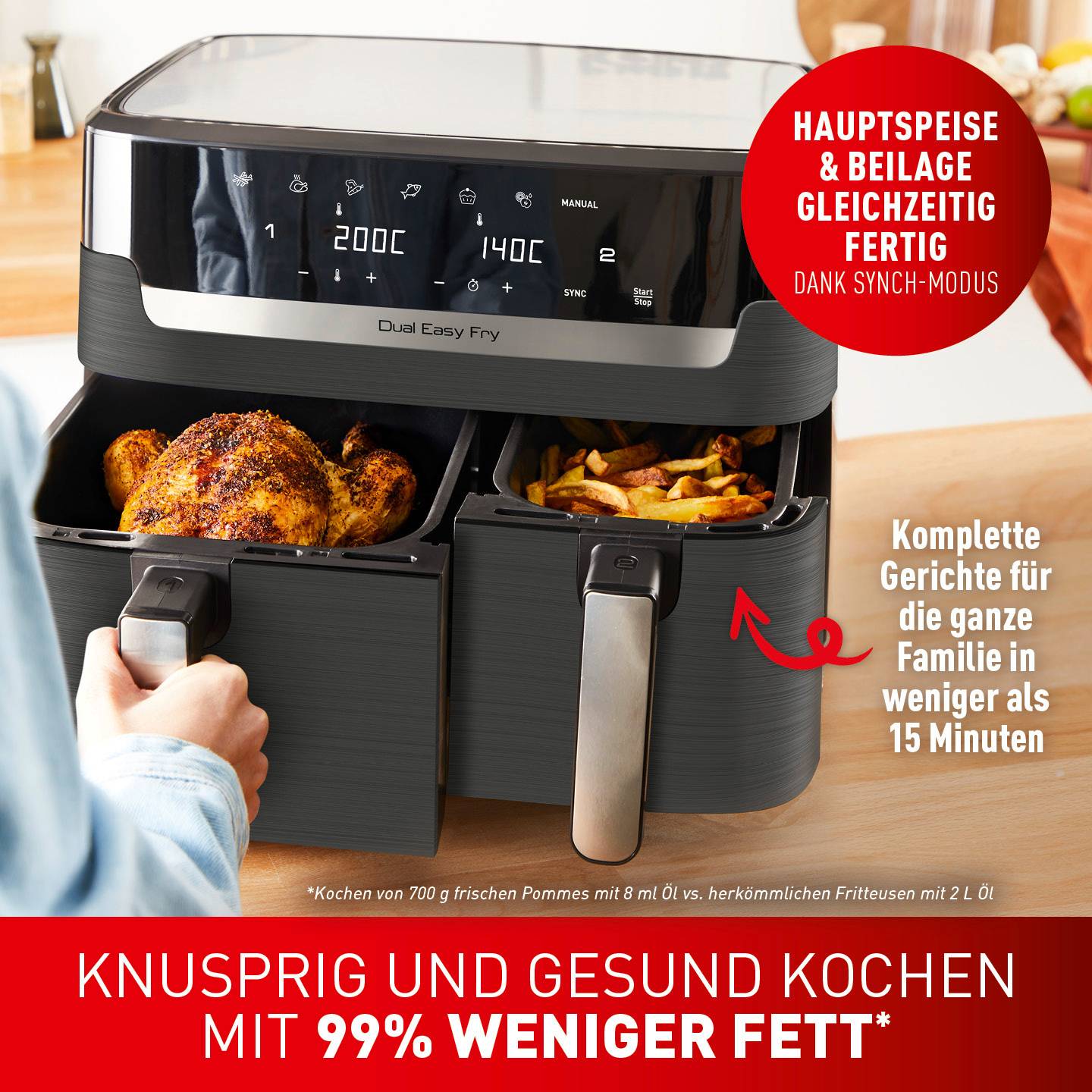Dual Easy Fry & Grill 8,3 L Heißluftfritteuse EY905B