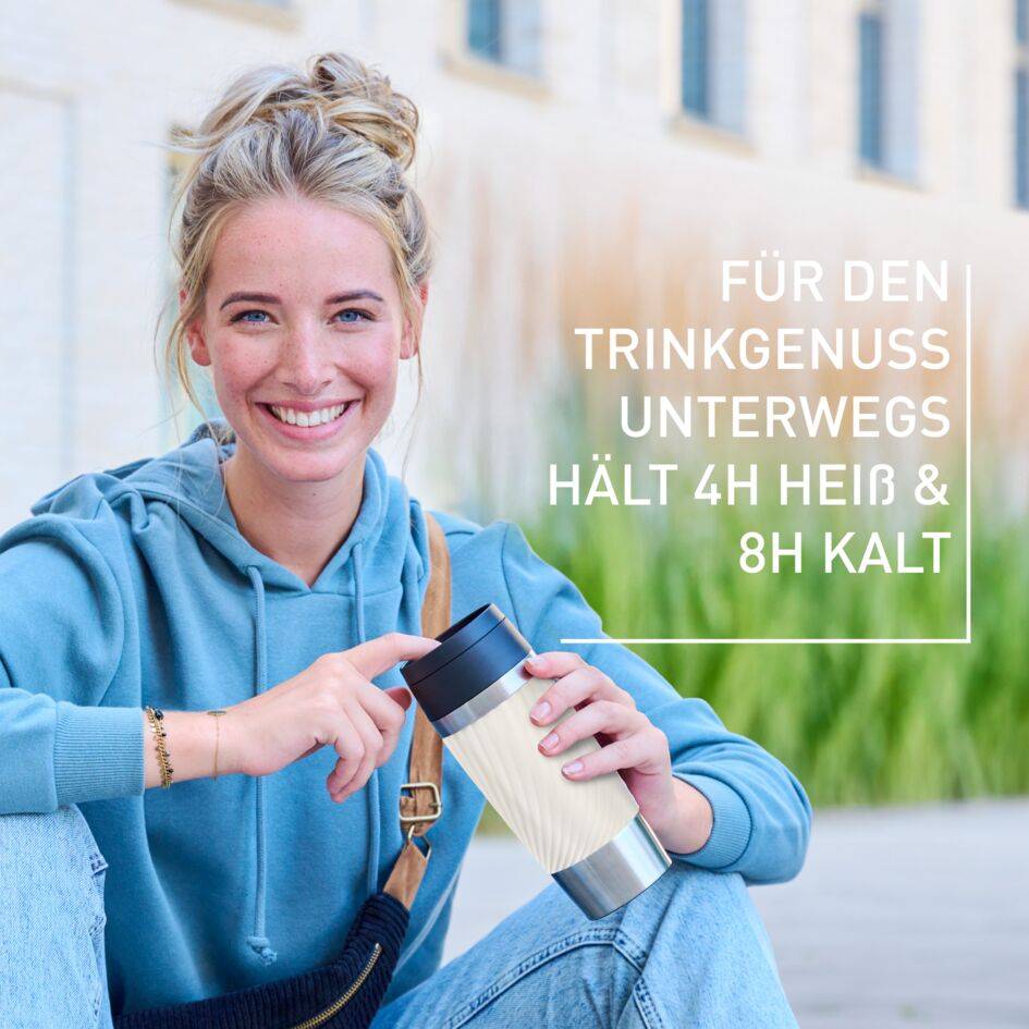 TRAVEL MUG CLASSIC TWIST ISOLIERBECHER 0,36L CREMEWEIß N20254