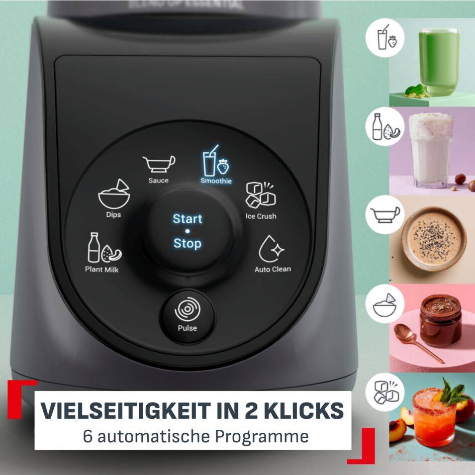Blend Up Essential, Mini Blender, 800 W, 6 Automatikprogramme, 2 Behälter