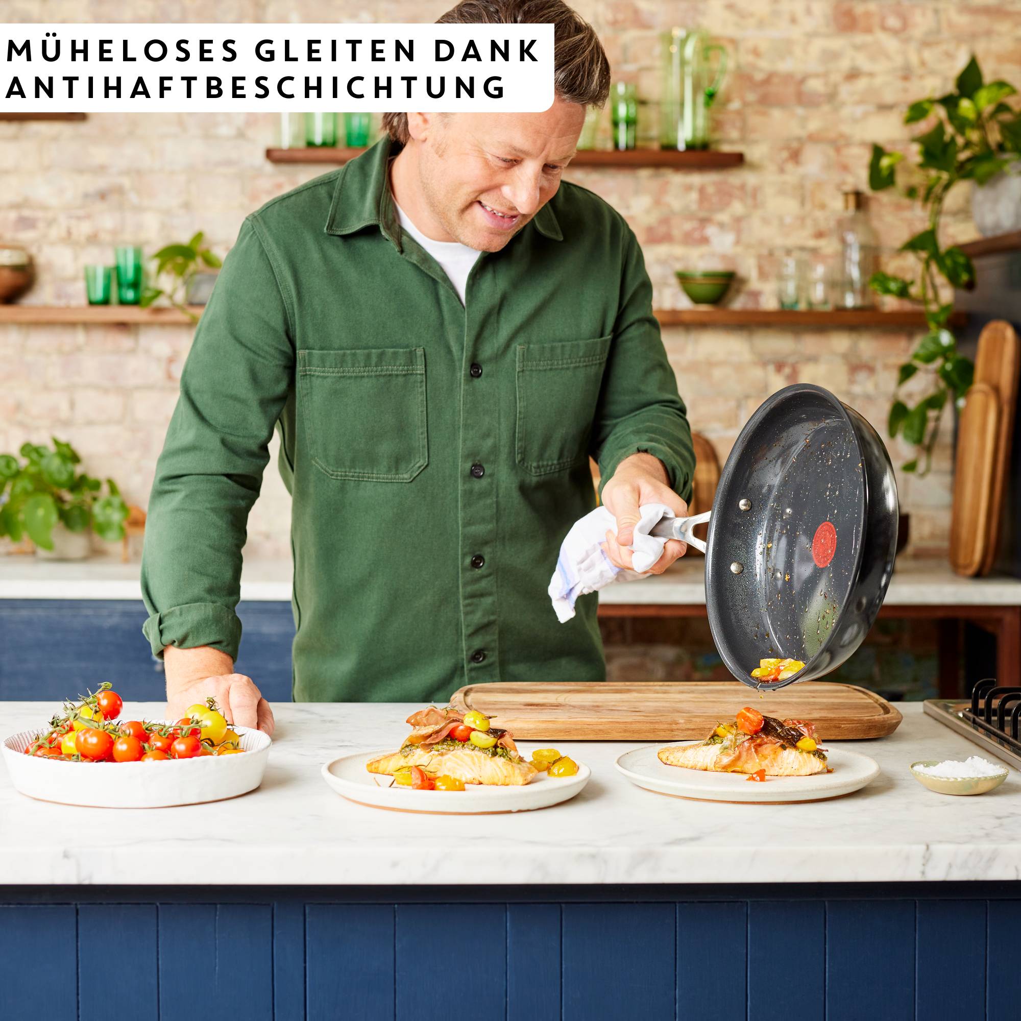 Jamie Oliver by Tefal Enjoy 2-teiliges Keramikpfannen-Set 24/28cm C471S2