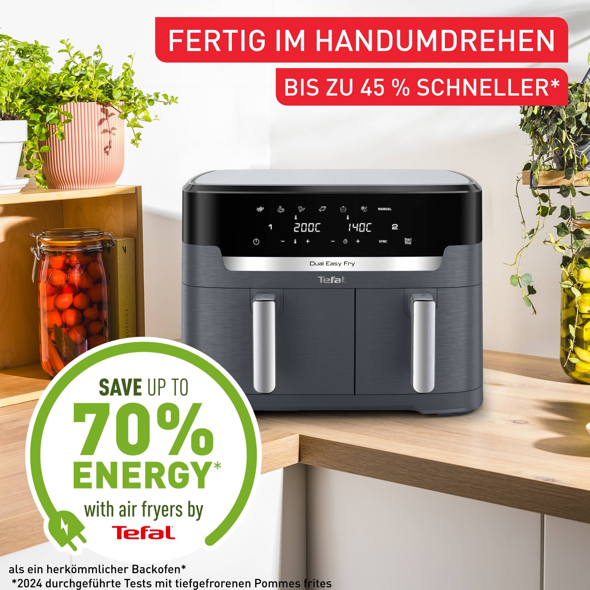XXL Dual Easy Fry 11 L Heißluftfritteuse EY942B