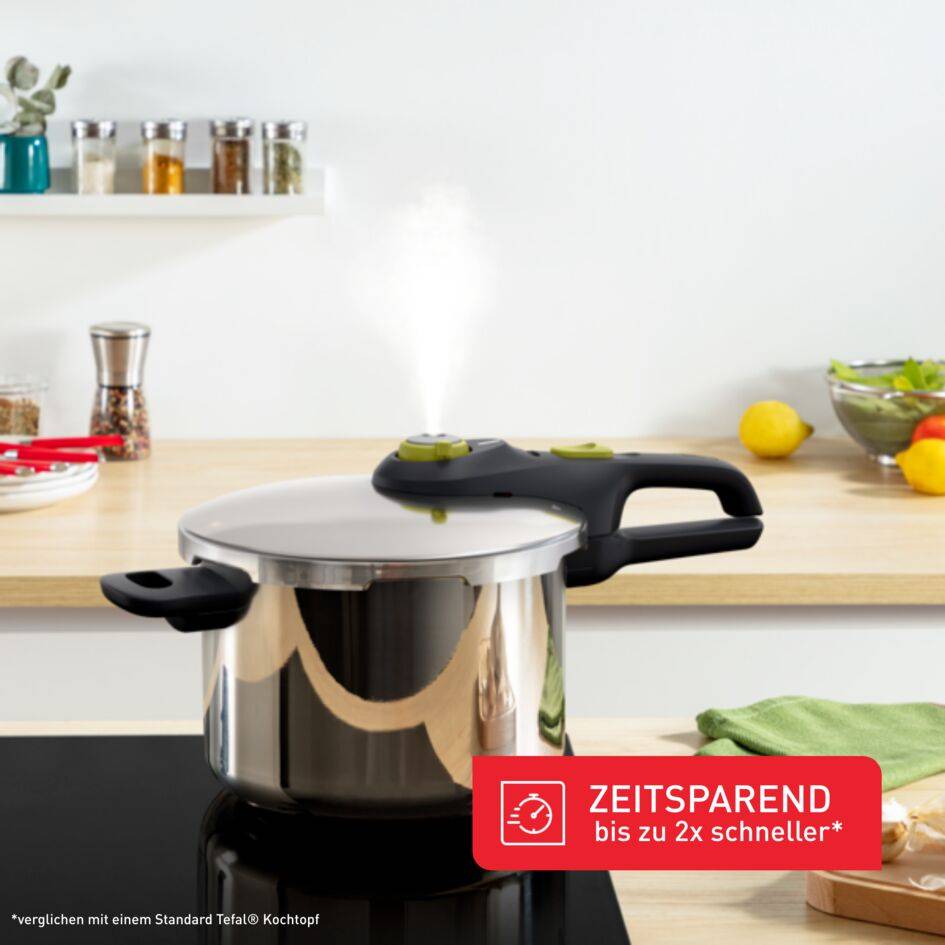 Secure Neo 6L, Schnellkochtopf, für 4–6 Personen, schnelle Ergebnisse, 2 Kochprogramme, P25307