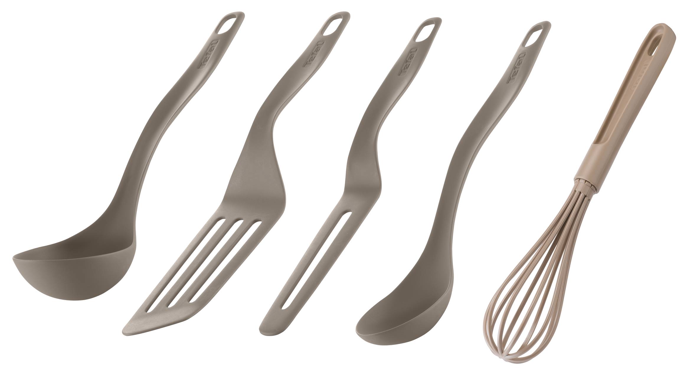 Fresh Kitchen Candy Brown 5-piece Set (Whisk, Ladle, Pancake Spatula, Long Spatula, Spoon)