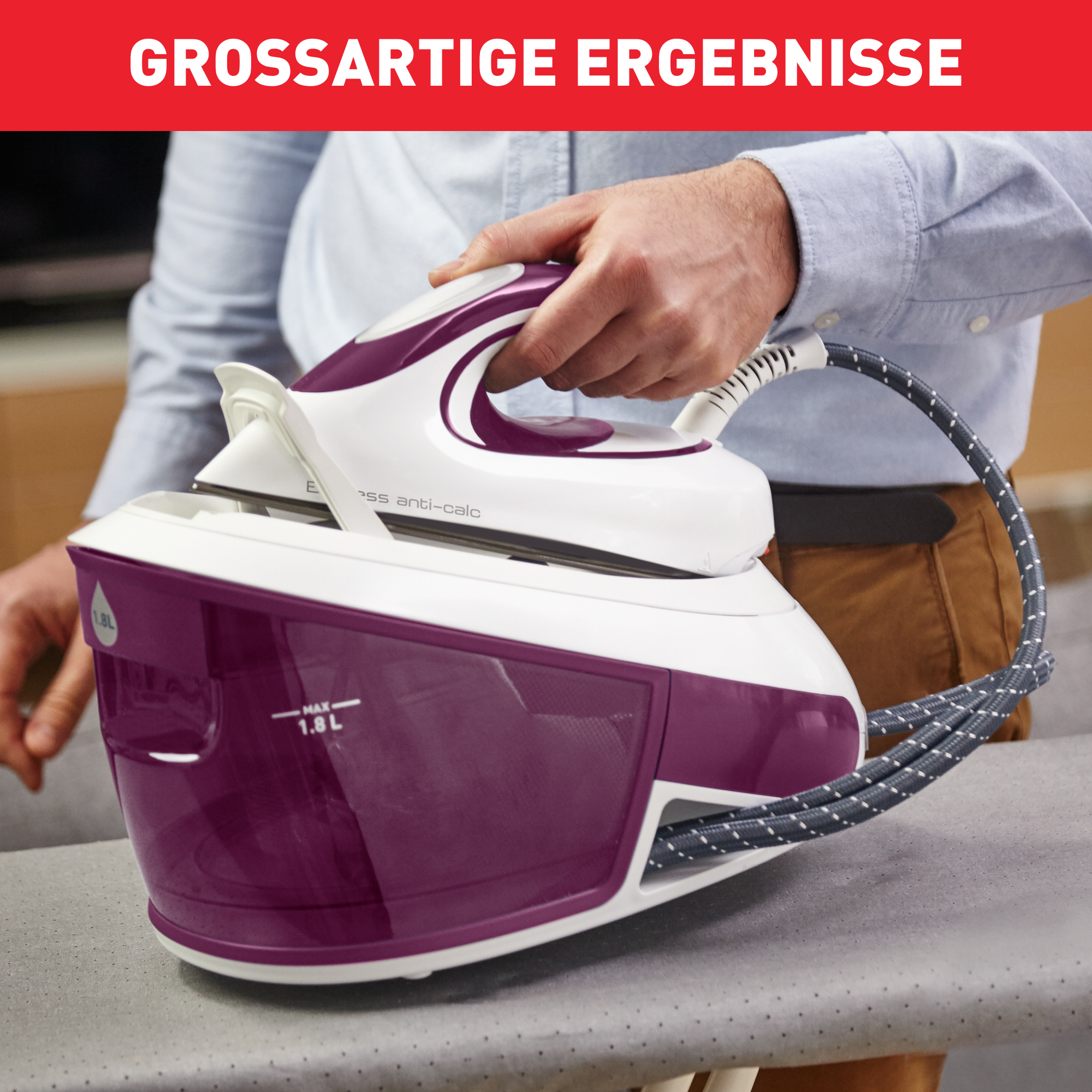 Express Anti-Calc Dampfbügelstation SV8054