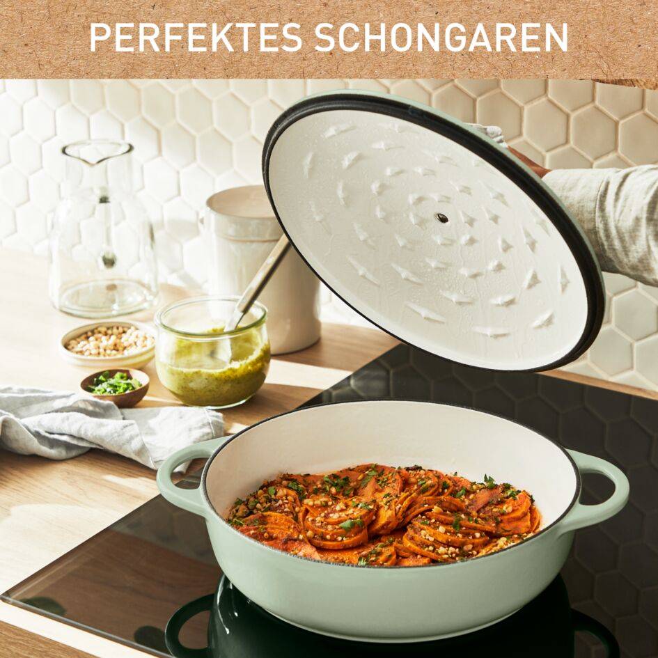 Lov Gusseisen Servierpfanne 28cm hellgrün, E25872