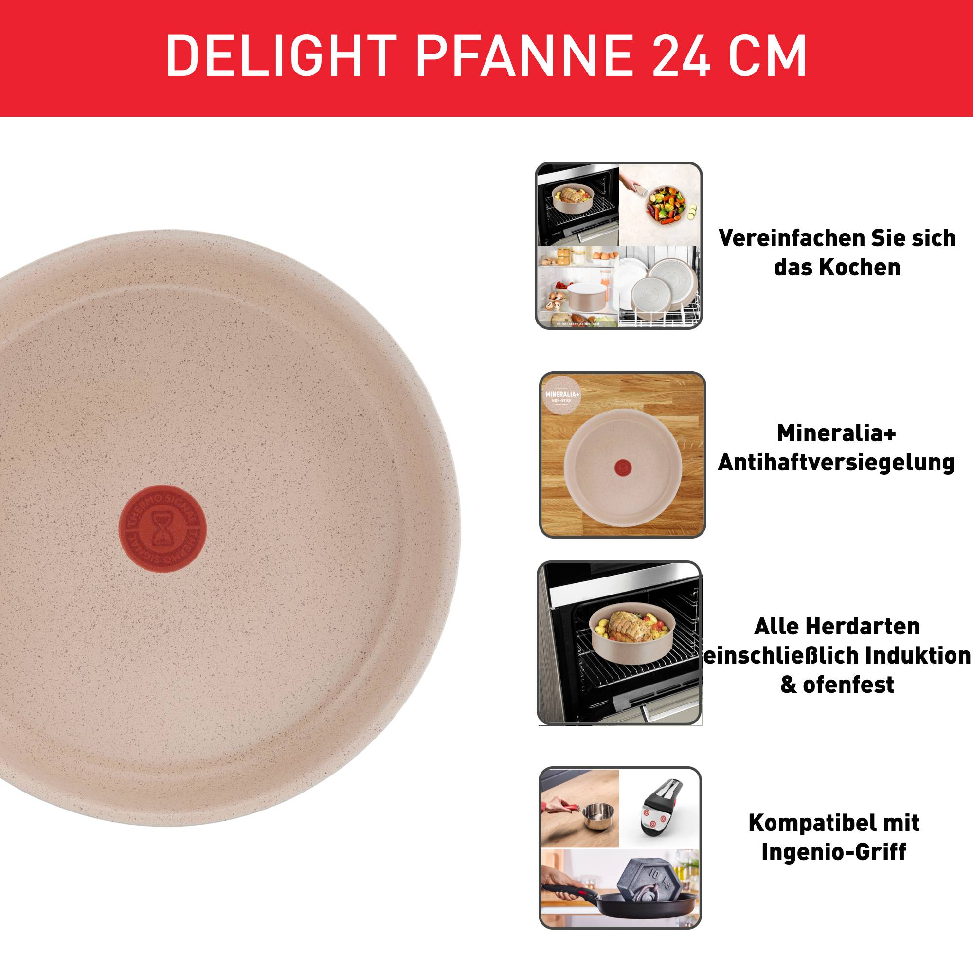 INGENIO DELIGHT Pfanne 24cm (ohne Griff) L7830402