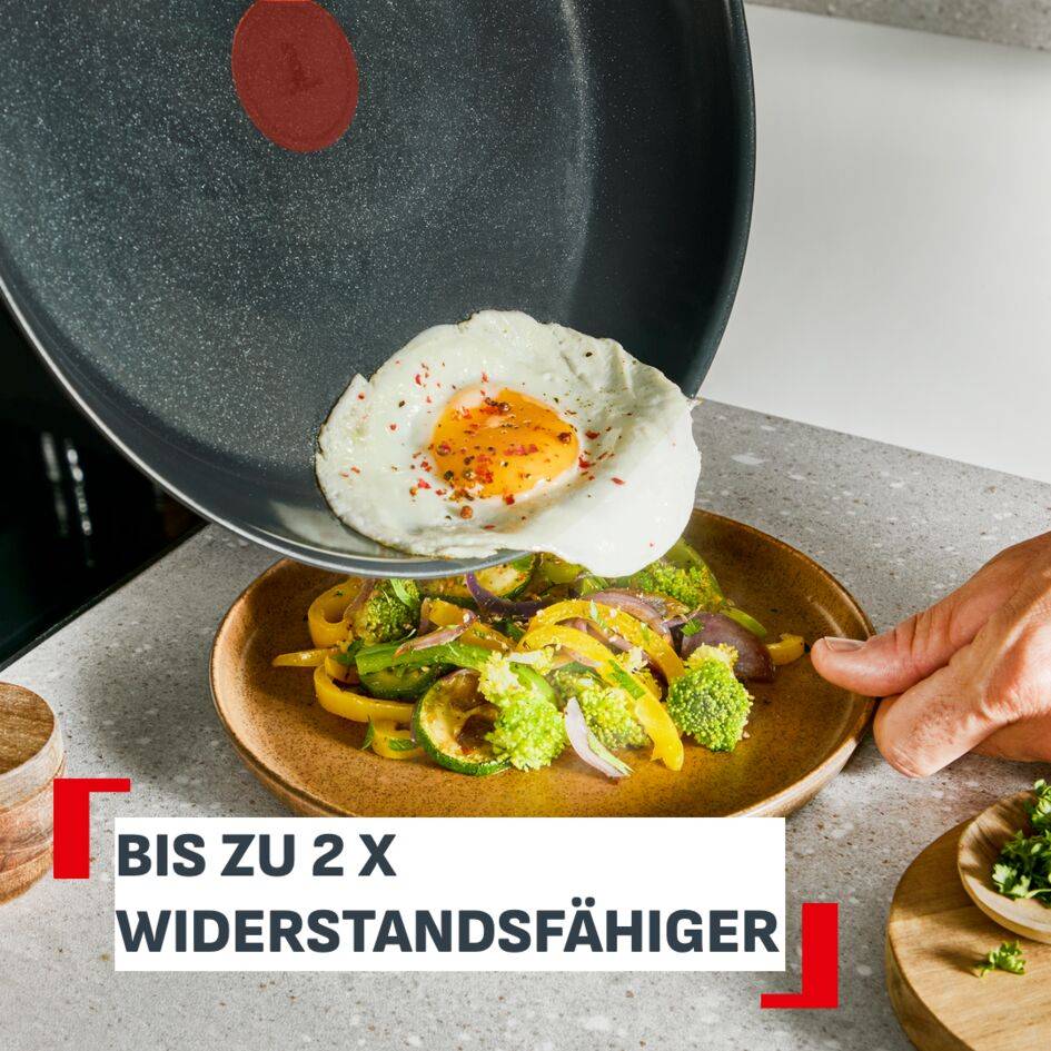 Emotion+ 2teiliges Pfannenset 24/28cm, Premium Edelstahl, Keramik Antihaftversiegelung, Induktion