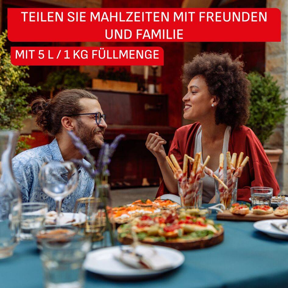 Easy Fry POP, Heißluftfritteuse, 5 L Füllmenge, 10 automatische Programme