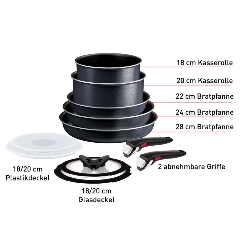Ingenio So Light 11-teiliges Kochgeschirr-Set L72393