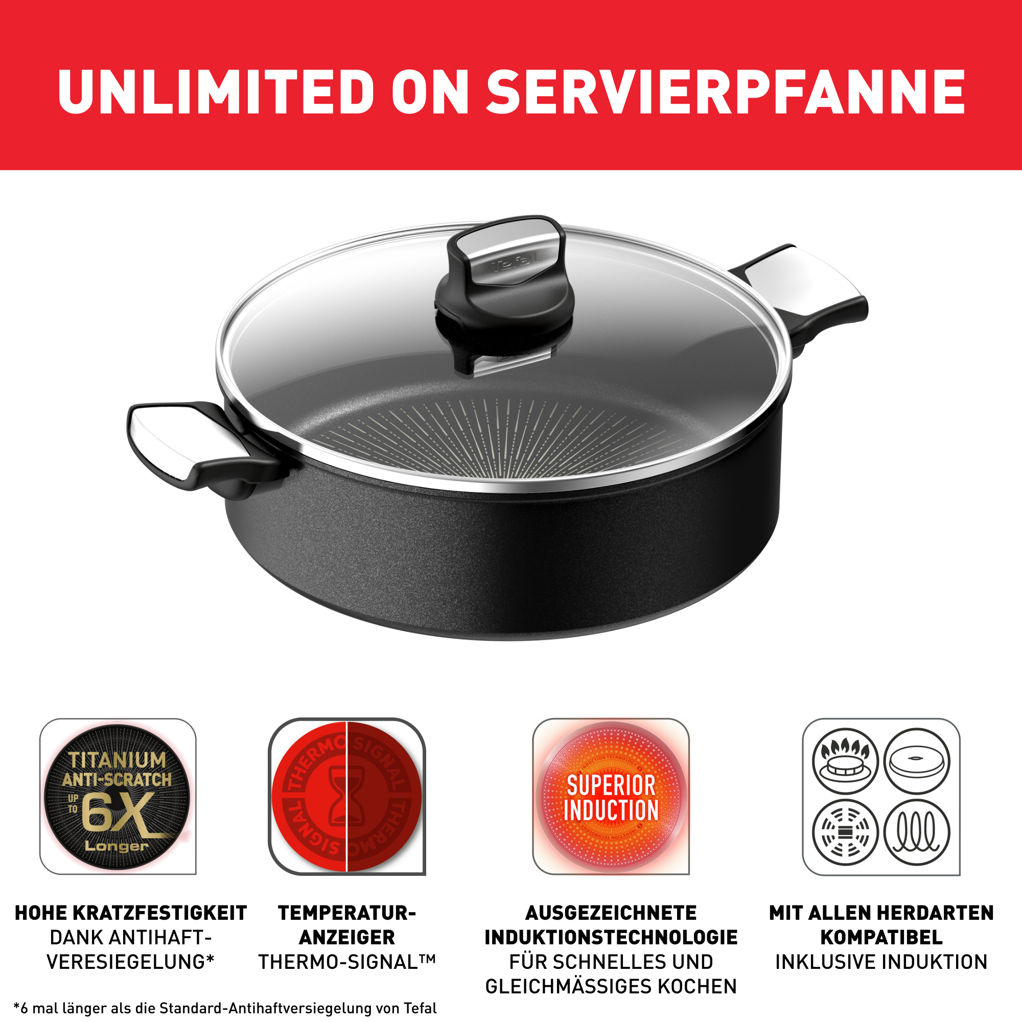 Unlimited On Servierpfanne 28cm mit Deckel G25972