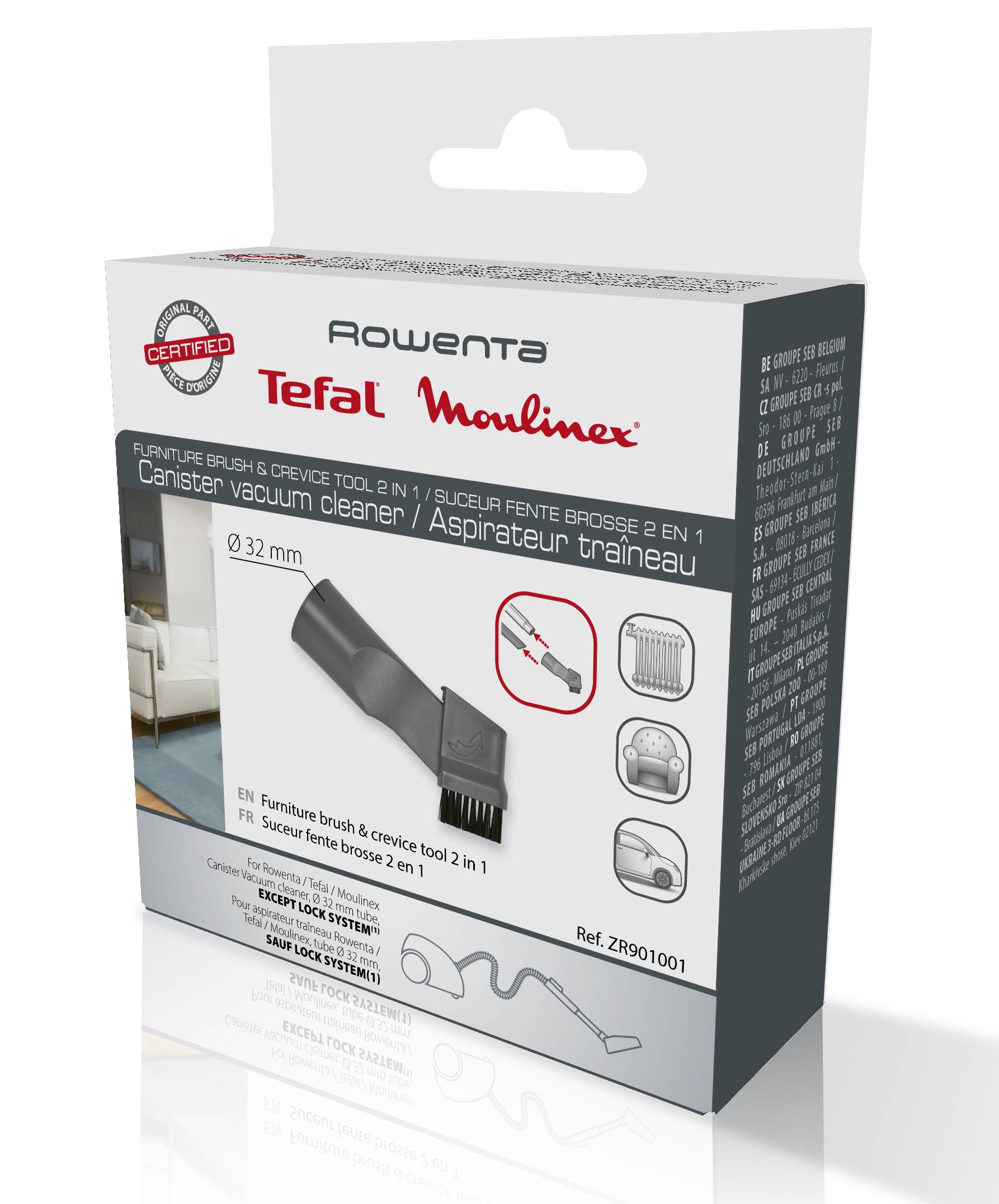 Lange Düse + Bürste 2-in-1-Design ZR901001