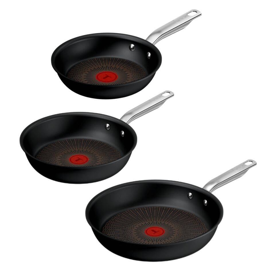 Experience Unbreakable Set 3 Pfannen 20/24/28 cm, FusionCore Antihaftversiegelung, induktionsgeeignet