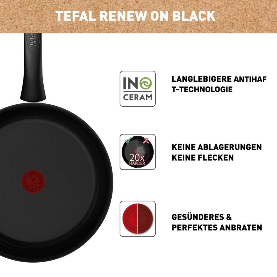 Renew On Black Keramik-Crepepfanne 25cm C43538