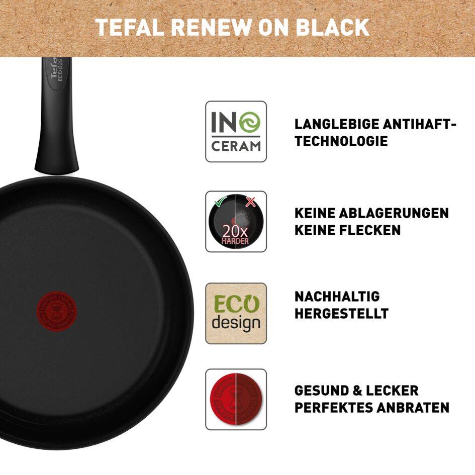 Renew Black On 2-teiliges Pfannenset C43590