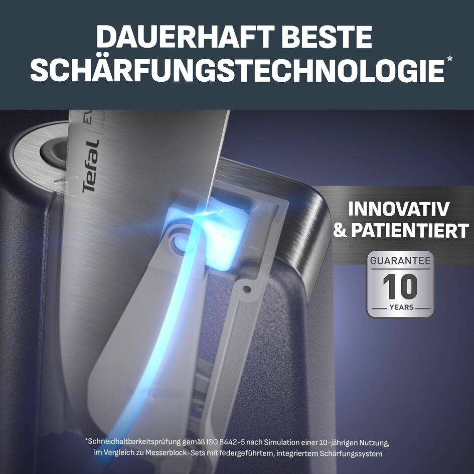 EverSharp Pro 5-teiliges Messer-Set mit selbstschärfendem Messerblock K297S6