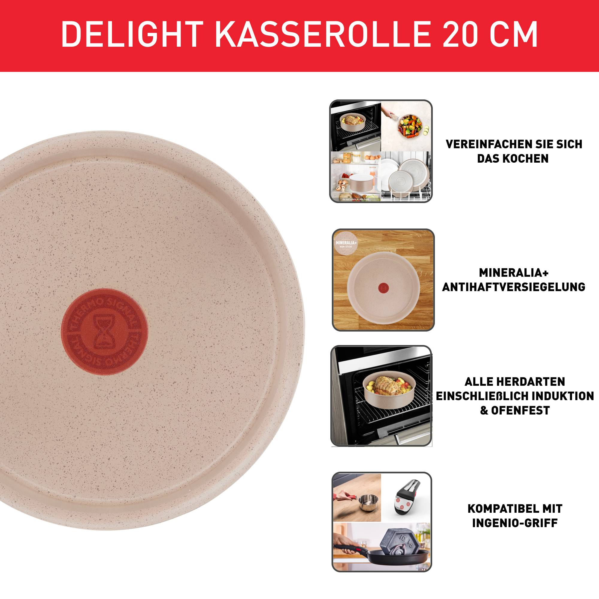 Ingenio Delight Kasserolle 18 cm (ohne Griff) L7832902