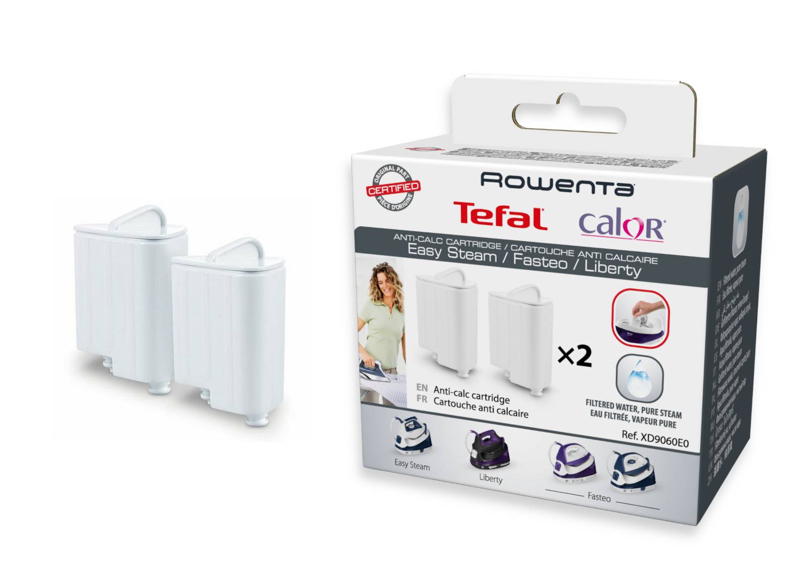 2 Antikalk-Kassetten XD9060E0