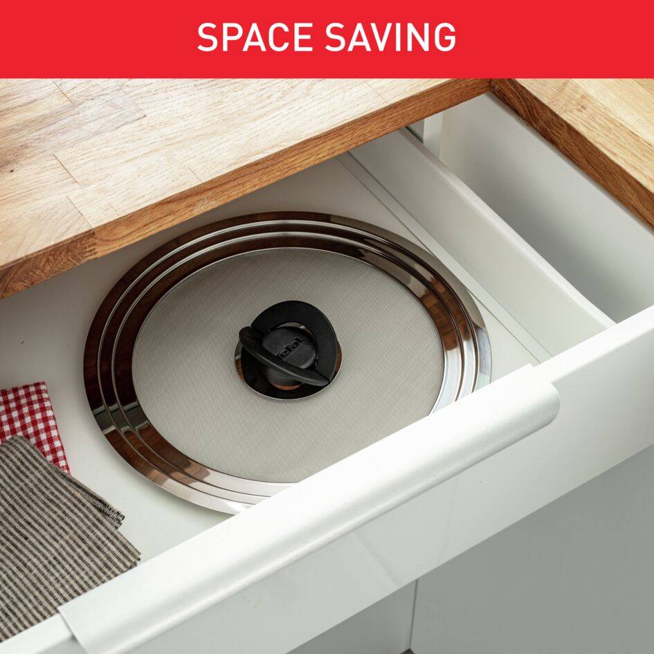 INGENIO Antispritzdeckel aus Edelstahl, 24-30&nbsp;cm