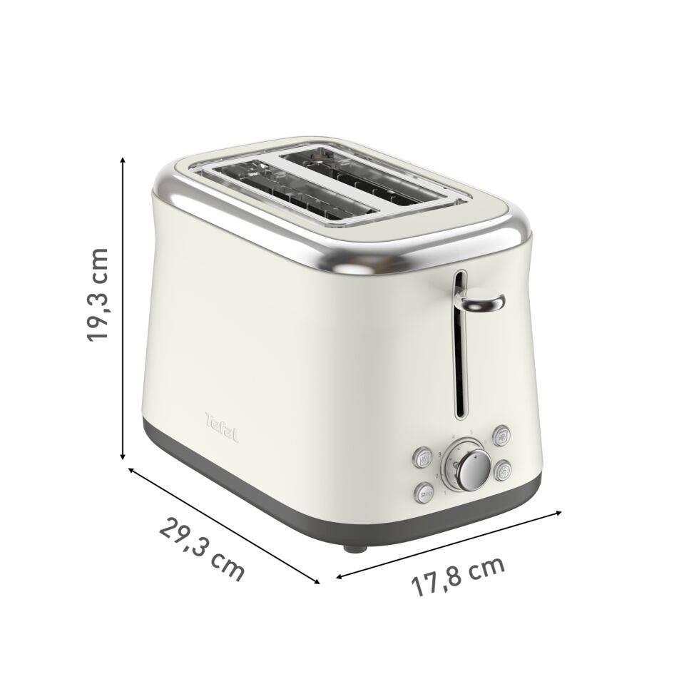 Collection, Doppelschlitztoaster, Retro-Edelstahl, 8 Bräunungsstufen