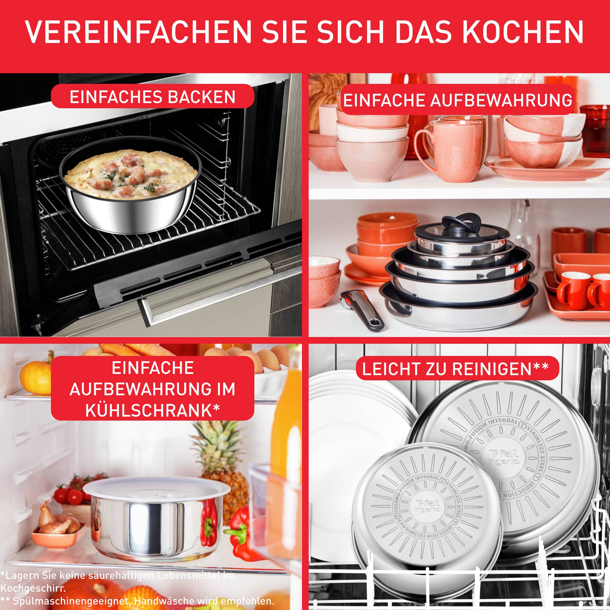 Ingenio Preference 3-teiliges Pfannen-Set L97390