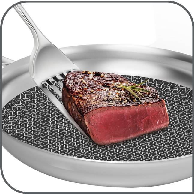 Stahl Smith Hybride geëmailleerde gietijzeren koekenpan, roestbestendige koekenpan, gietijzeren eierpan, compatibel met inductie en gasfornuis, 2,3 l, 28 cm