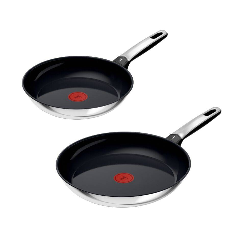 Emotion+ 2teiliges Pfannenset 24/28cm, Premium Edelstahl, Keramik Antihaftversiegelung, Induktion